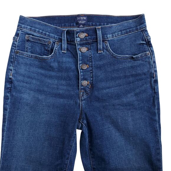 J. Crew 9" Mid-Rise Skinny Jean in Signature Stretch Button Fly MD883 Size 28 - Picture 2 of 16